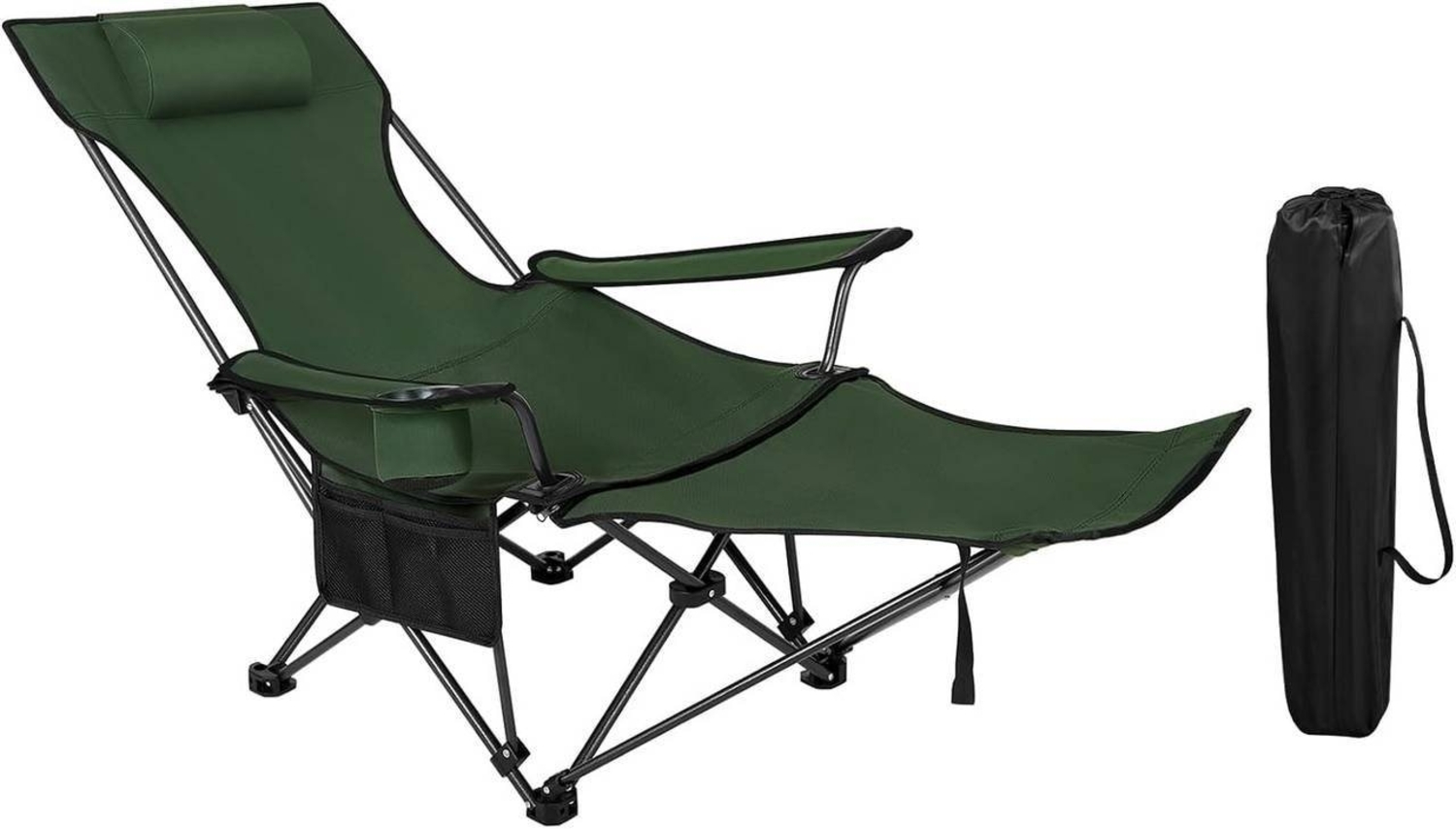 Woltu Campingstuhl (1 St), klappbar für Outdoor mit Armlehnen Getränkehalter Bild 1