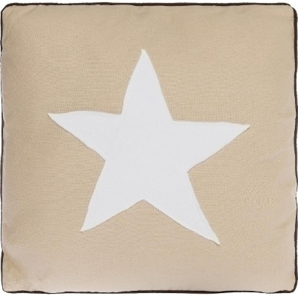 Kissen White Star Baumwolle Beige Bild 1