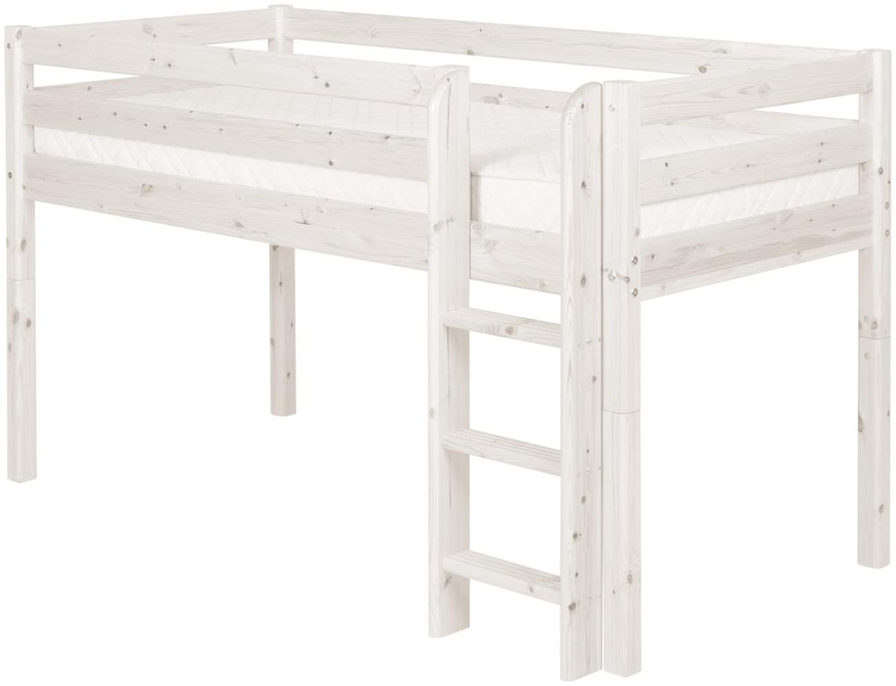 Flexa Classic Halbhochbett 90x190 cm Weiß Bild 1