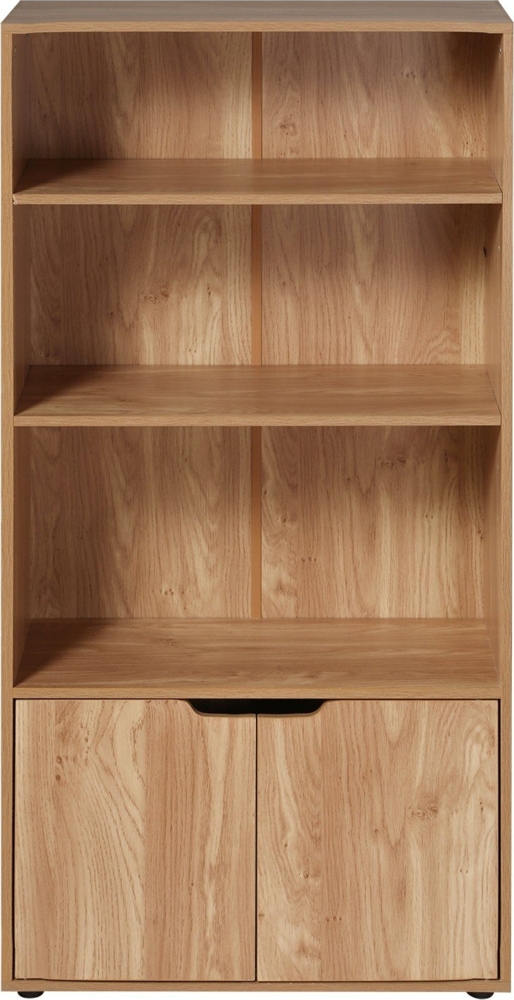 Casâme Regal 3 Ebenen und 2 Türen Stauraum H120 cm – MODU - Holz Bild 1