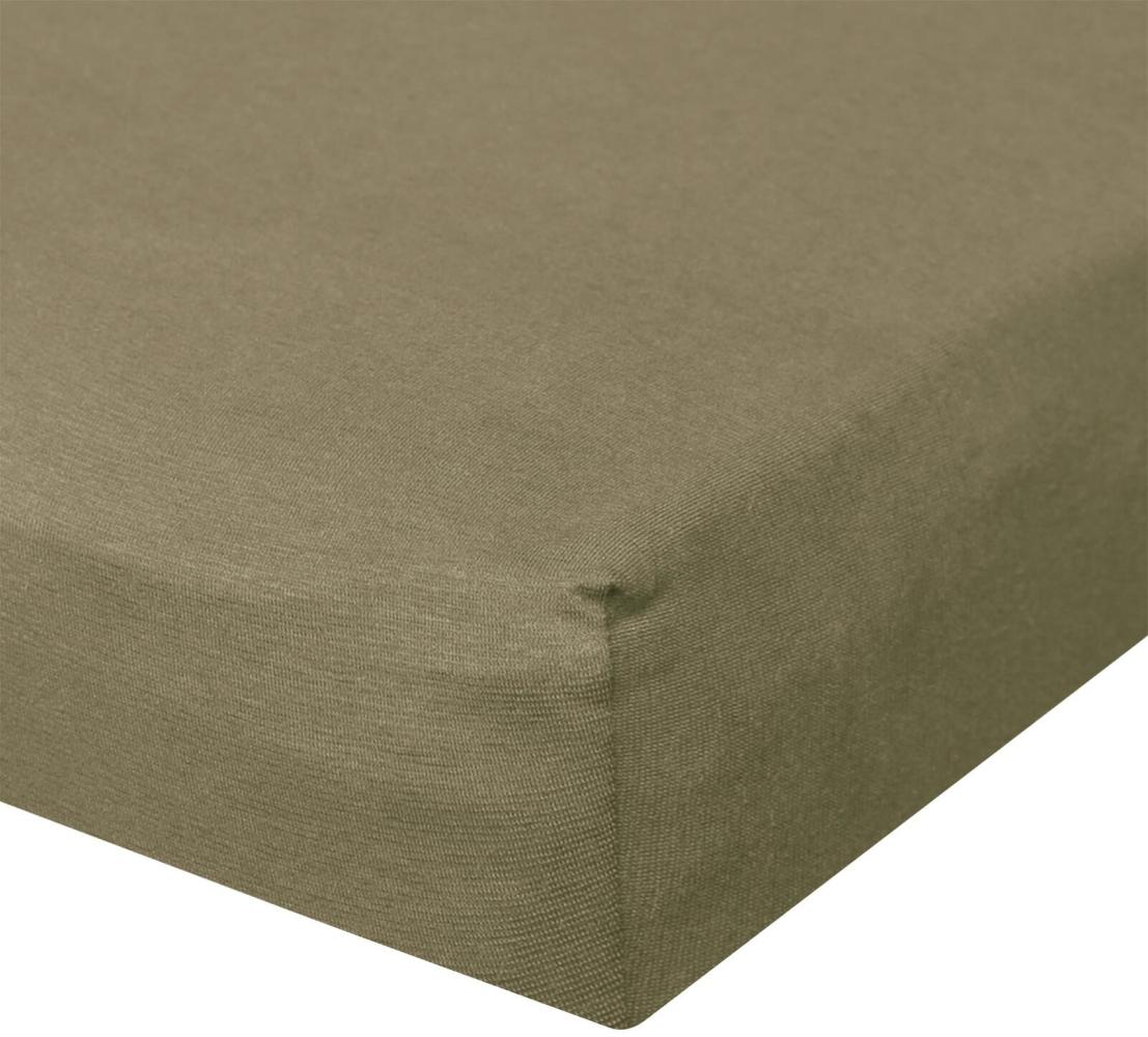 BettwarenShop Jersey Spannbetttuch Ultra-Stretch|240 cm rund| espresso Bild 1