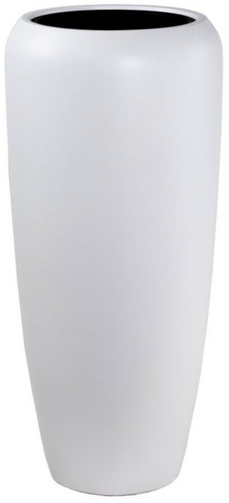 Flingora Bodenvase Cleo, mit Einsatz - Fiberglas - Indoor & Outdoor - Samtweiß - Höhe 75 cm Bild 1