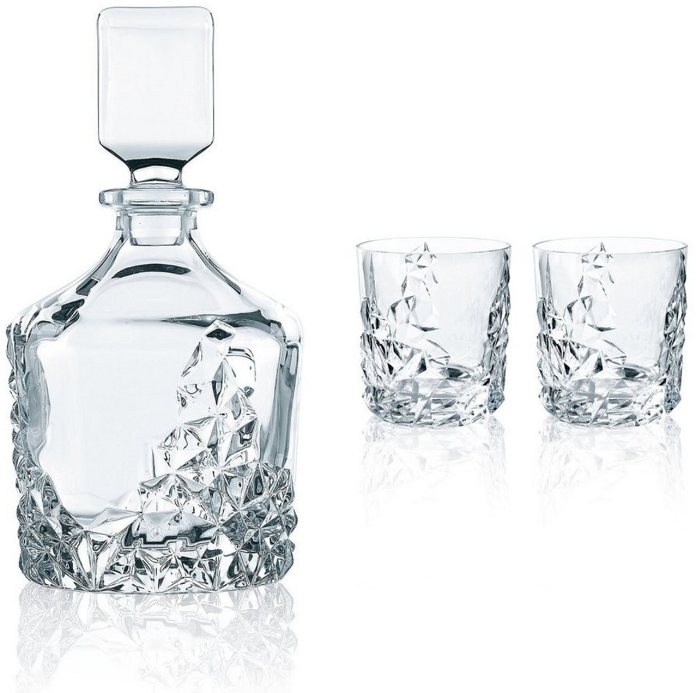 Nachtmann Sculpture Whiskyset, 3-tlg, Whisky Becher, Whiskyglas, Whiskykaraffe, Kristallglas, 101984 Bild 1