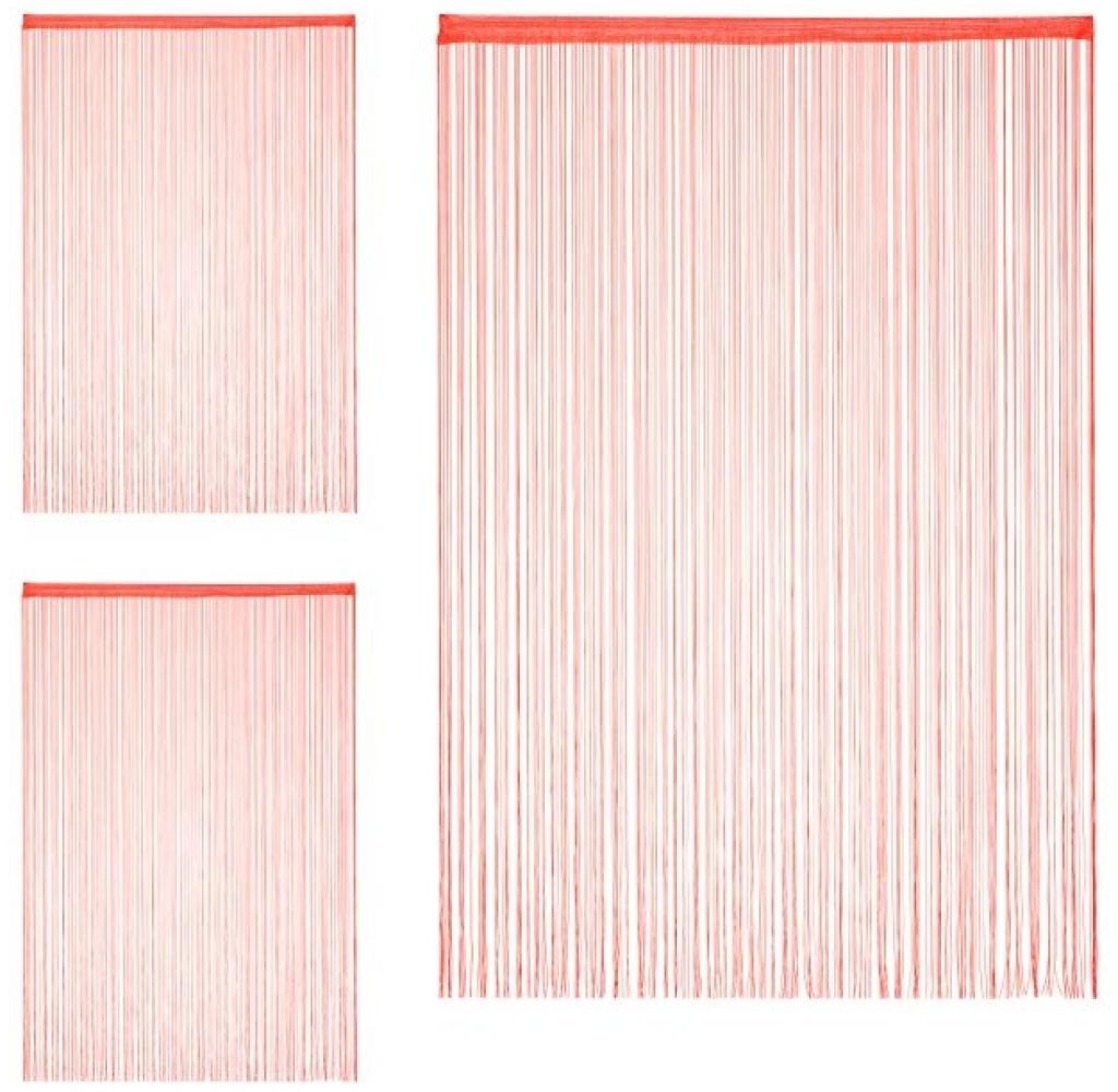 3 x Fadenvorhang rot 145 x 245 cm 10040596 Bild 1