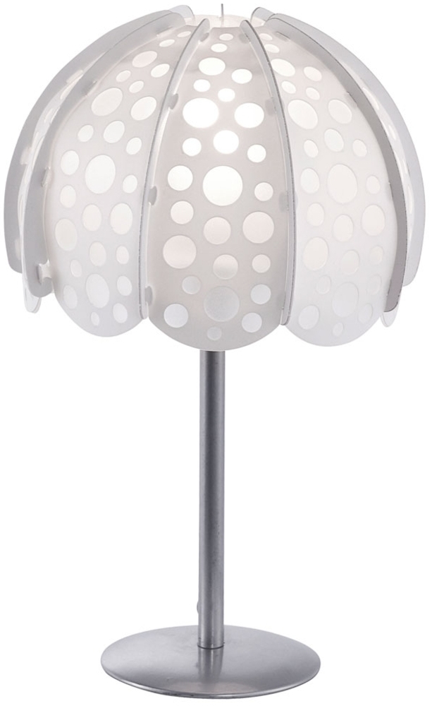 Tischleuchte, Textil, weiß, Löcher, H 36 cm Bild 1
