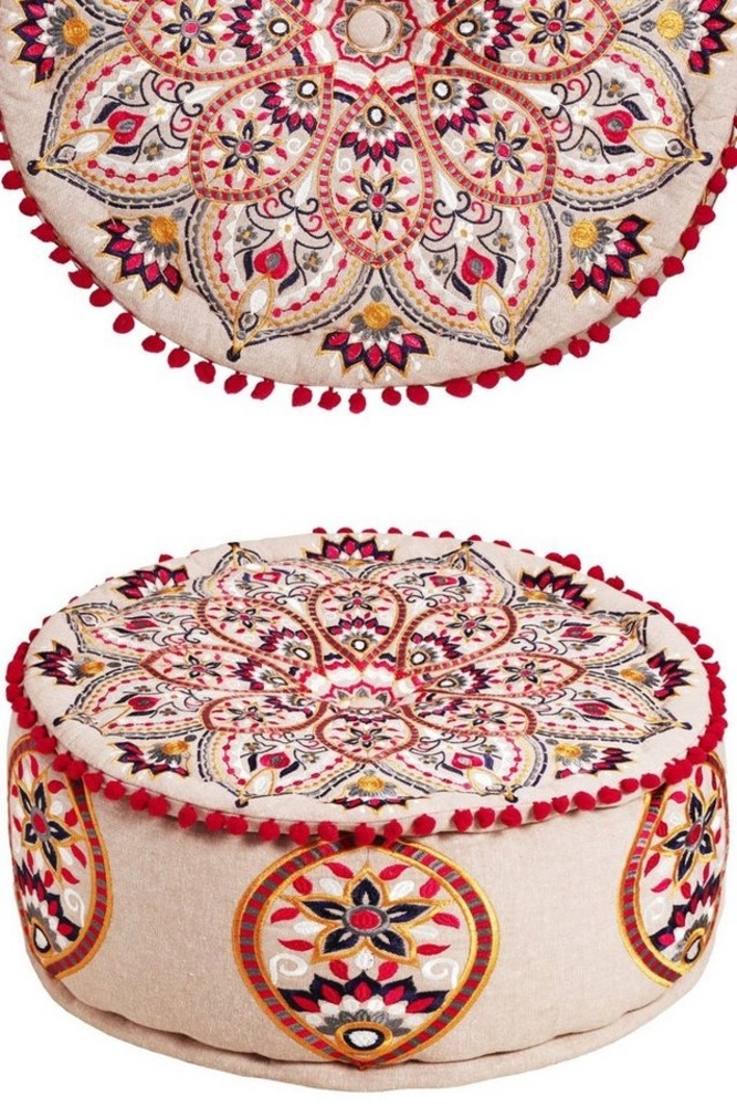 Marrakesch Orient & Mediterran Interior Pouf Arabisches Sitzpouf Azra, Sitzkissen, Bodenkissen, Handarbeit Bild 1