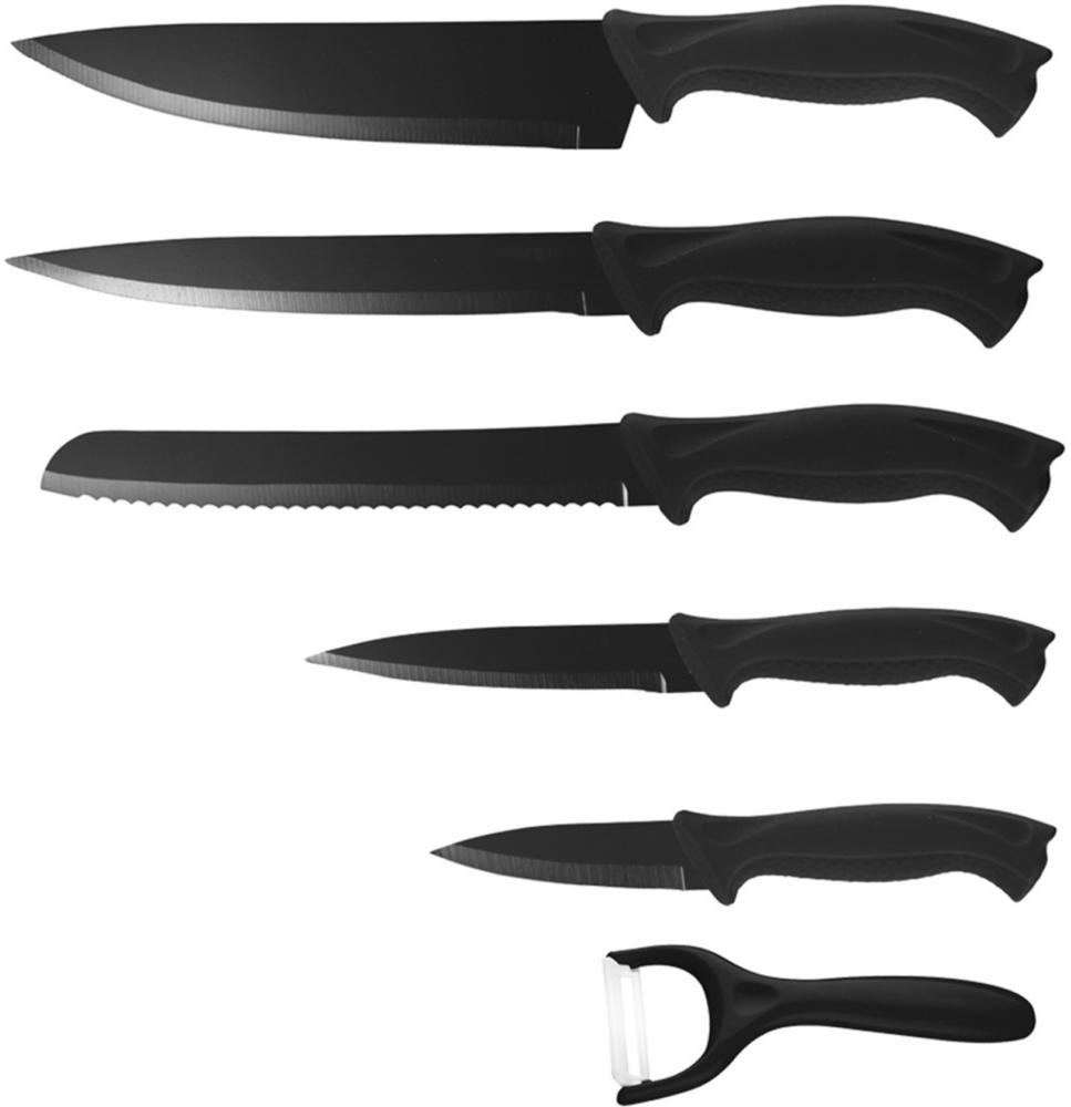 Michelino Schwarz Messerset 6 tlg. Bild 1