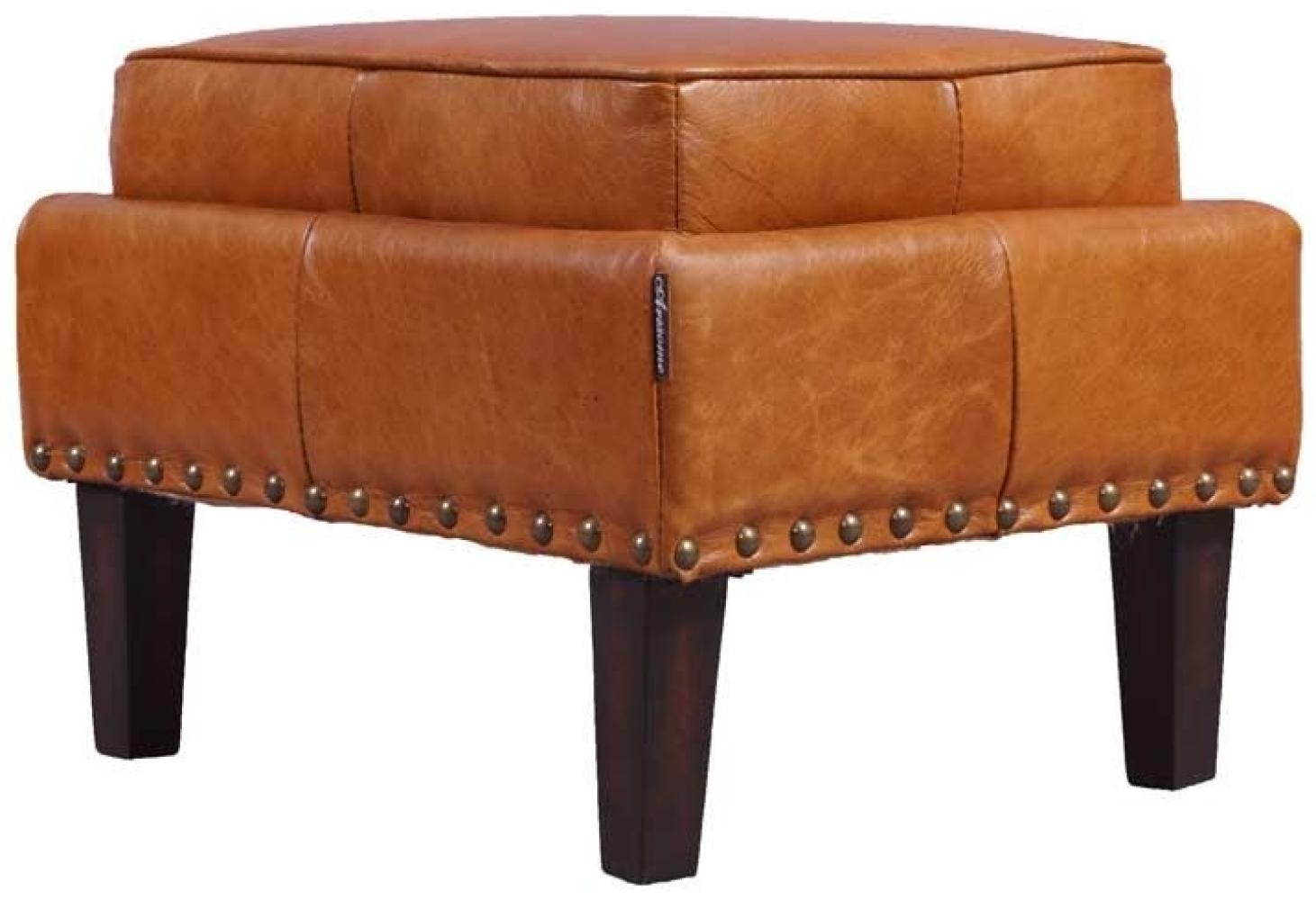 Fußhocker Cincinnati Leder "Columbia-Brown" Bild 1