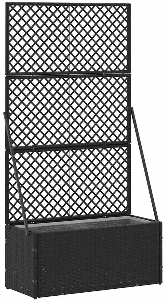 vidaXL Pflanzkübel Schwarz 70 x 30 x 135 cm Metall 366616 Bild 1