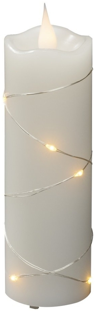 KONSTSMIDE No. 1825-180 LED Echtwachskerze cremeweiss mit LED Draht 15cm Bild 1