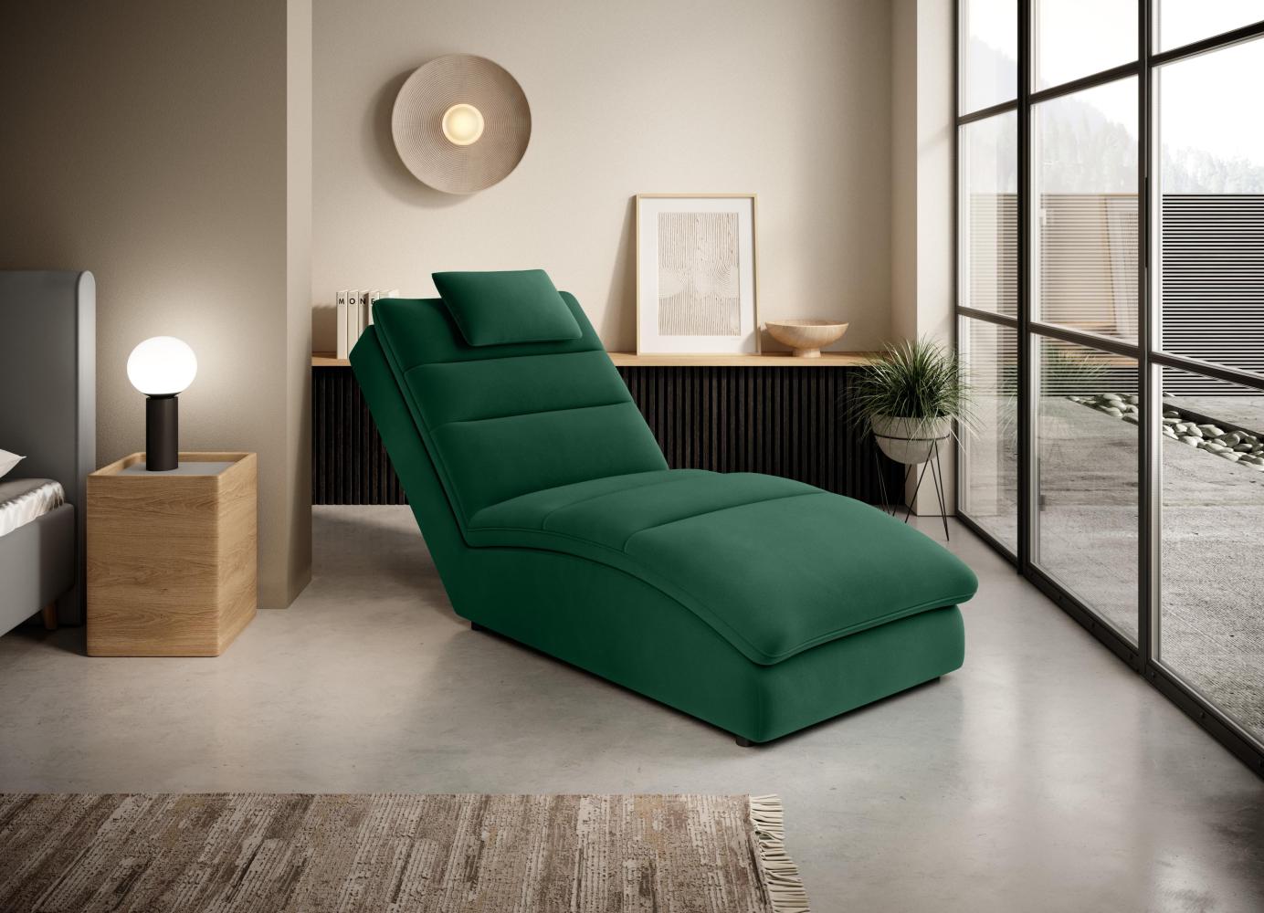 Wohnideebilder Taco Dunkelgrün Chaiselongue CH-TAC-35NU Bild 1