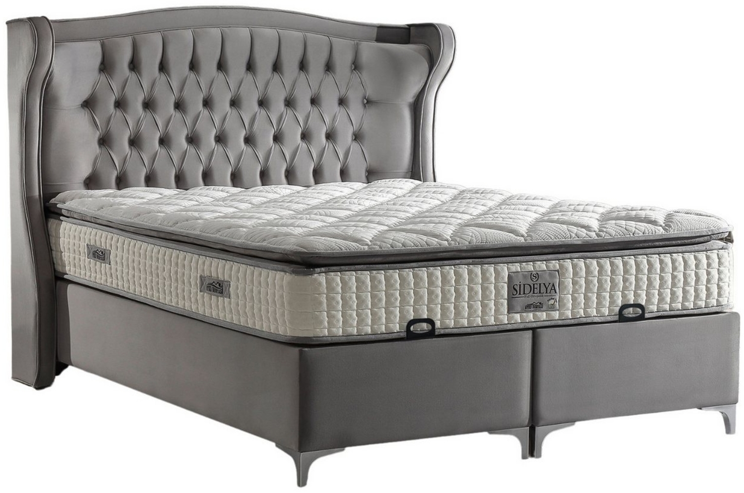 Villa Möbel Boxspringbett Sidelya (Bett Set), XXL-Bettkasten mit Gasdruckfedern  mühelos & geräumig Bild 1