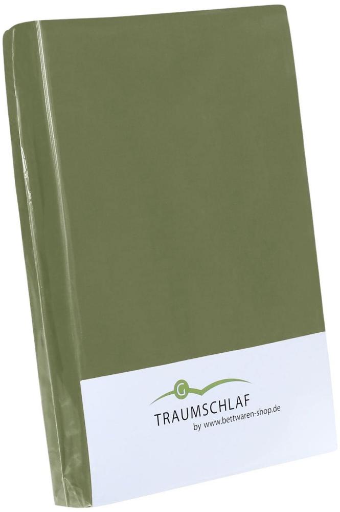 Traumschlaf Spannbettlaken Jersey Elasthan Stretch|180x200 - 200x220 cm| grün Bild 1