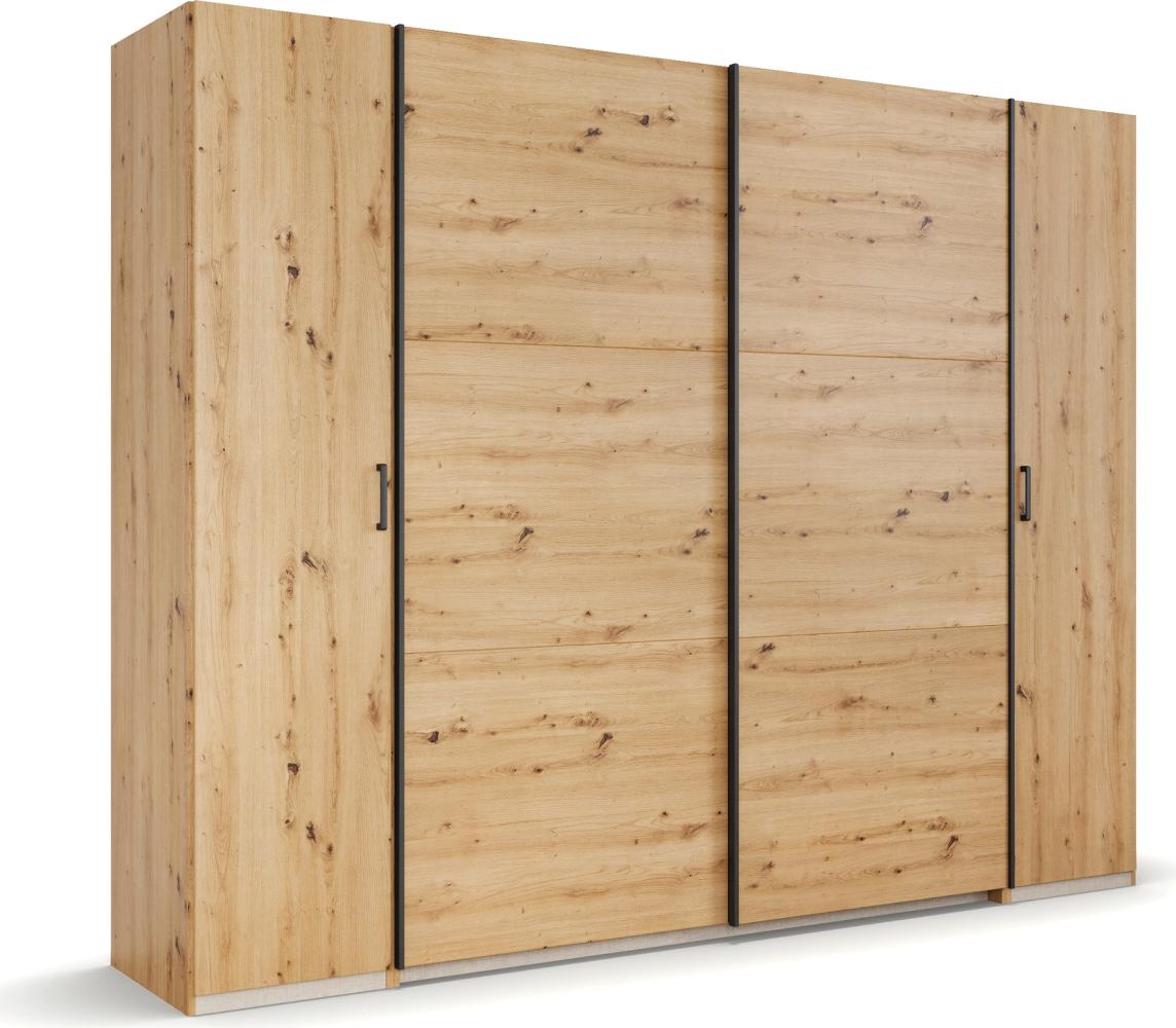 rauch Kleiderschrank, Dreh- und Schwebetürenschrank KRONACH, 4-türig, Eiche Artisan, 268x210x59cm Bild 1