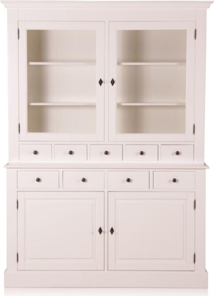 Casa Padrino Landhausstil Wandschrank Antik Weiß 155 x 46 x H. 280 cm - Landhausstil Möbel Bild 1