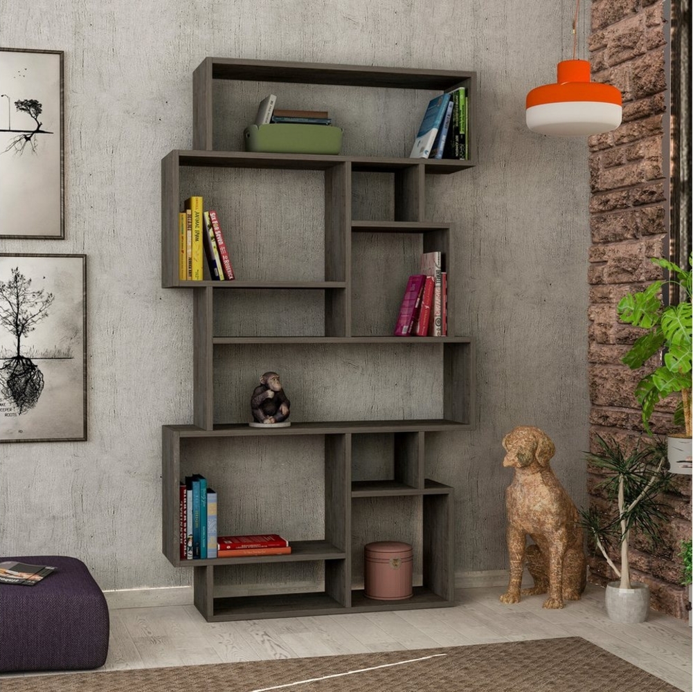 Decortie Bücherregal Karmato, Modernes Bücherregal Display Unit, 96 x 25,5 x 168,5 cm Bild 1