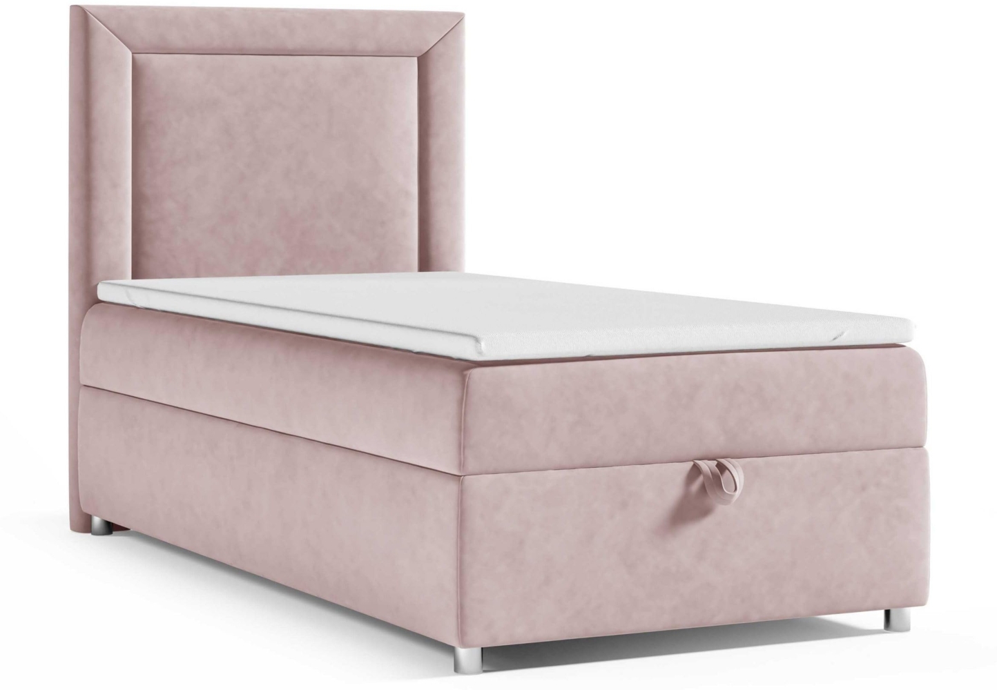 Best for Home Boxspringbett K3 SINGLE mit Bettkasten mit Lieferung (Rosa 70x200) Bild 1