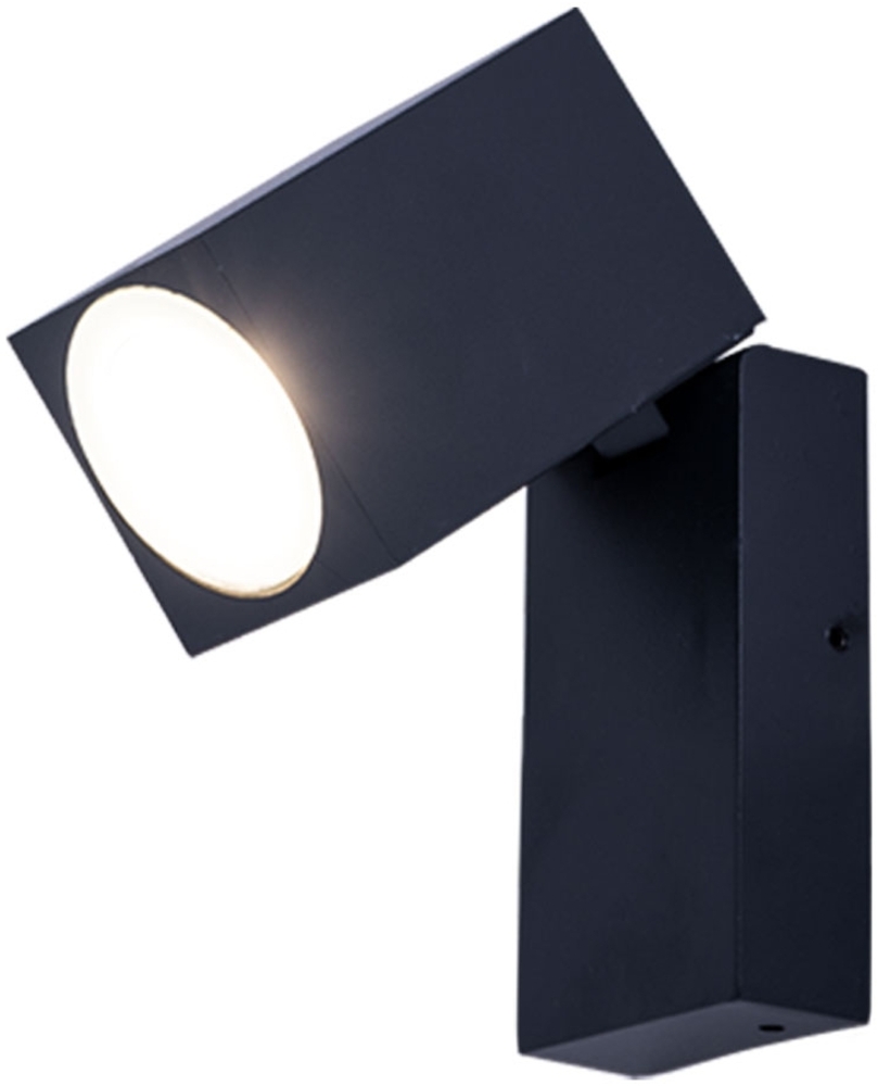 Wandleuchte, Down Strahler, Alu schwarz, beweglich, H 10 cm Bild 1