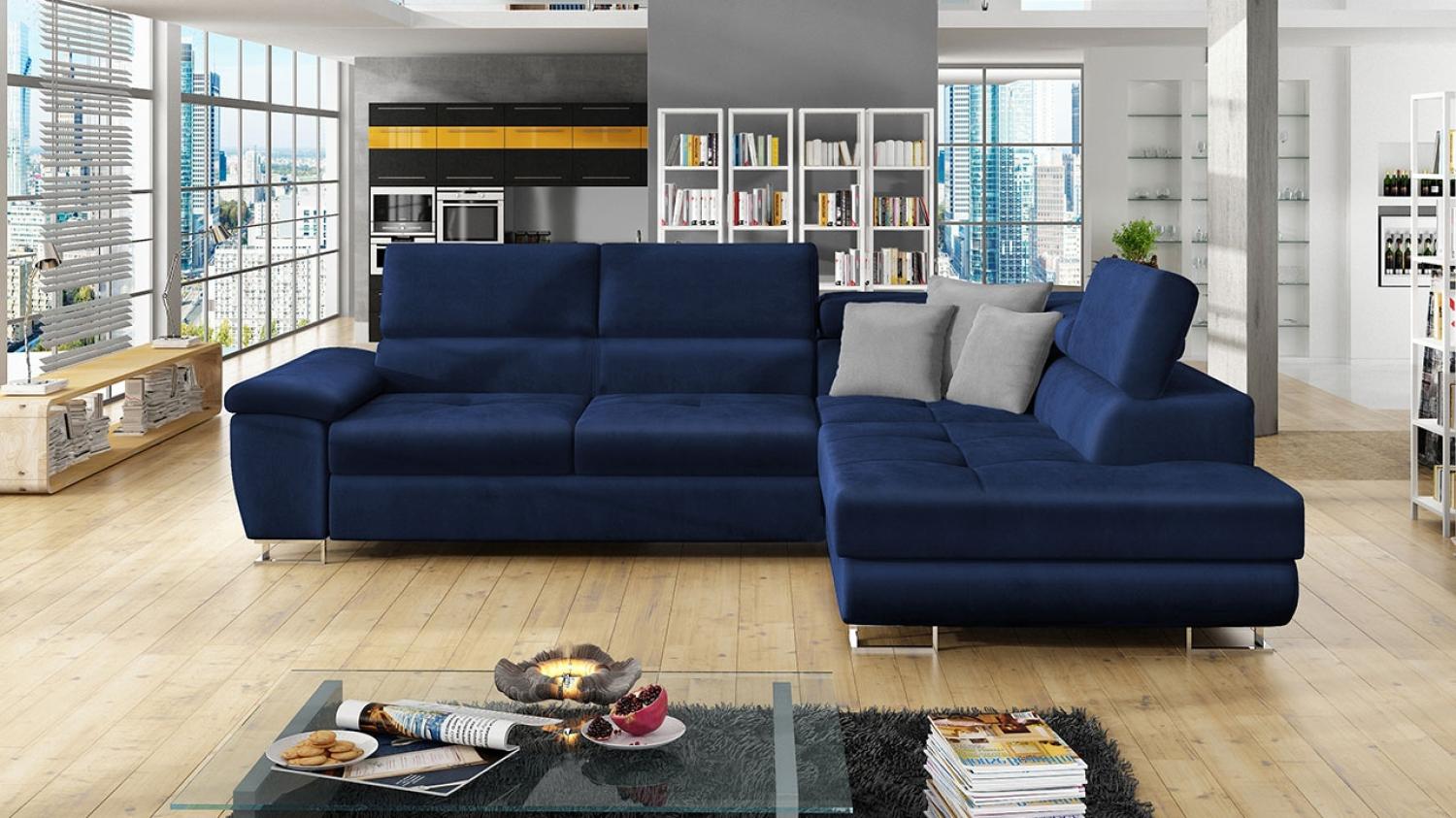 Ecksofa Cotere, Seite: Rechts, Farbe: Magic Velvet 2216 + Magic Velvet 2216 + Magic Velvet 2240 Bild 1