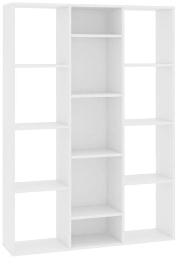 vidaXL Raumteiler/Bücherregal Weiß 100x24x140 cm Holzwerkstoff 800441 Bild 1