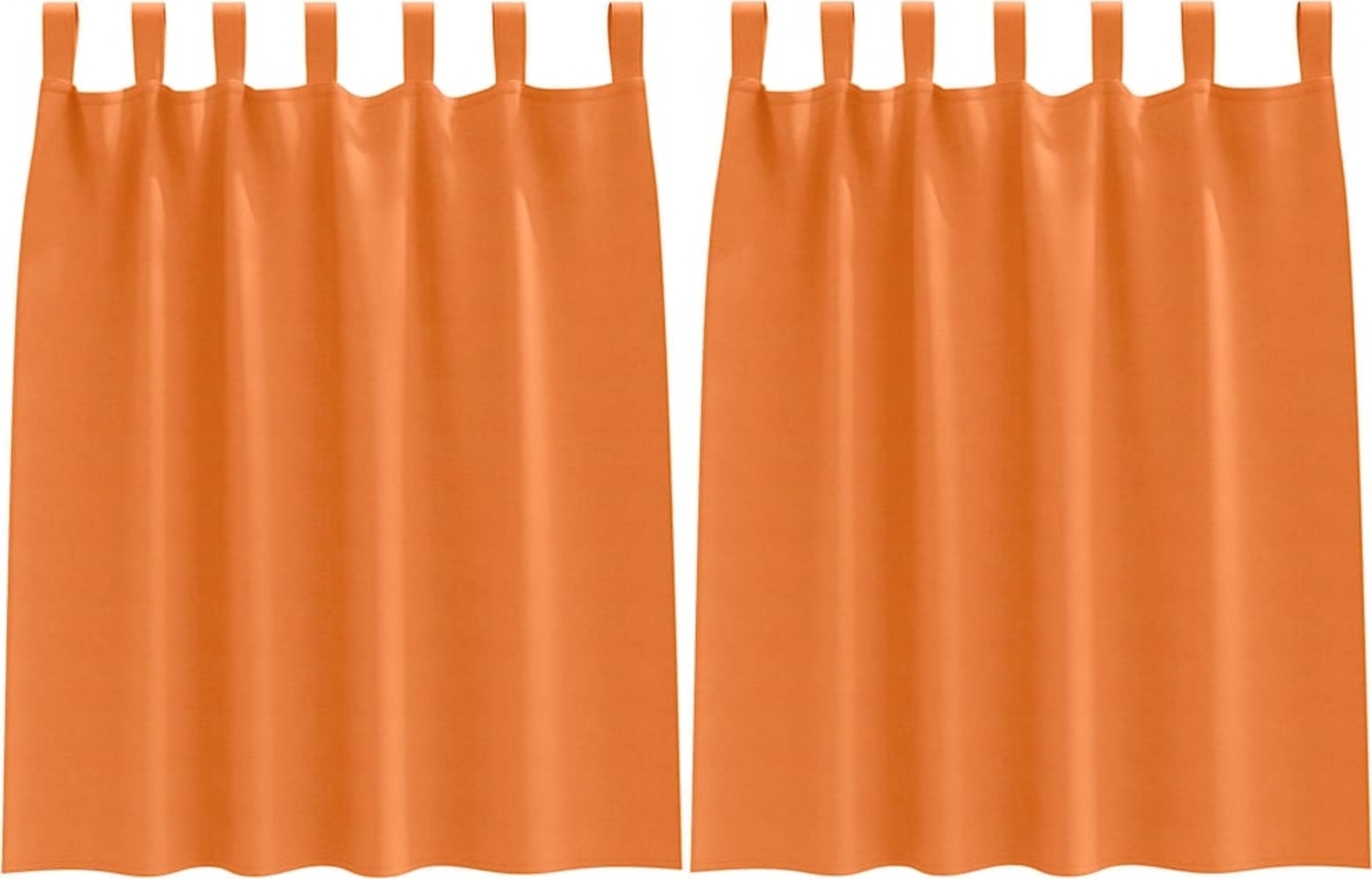 vidaXL Verdunkelungs-Vorhänge mit Ringen 2 pcs Helles Orange 4107618 Bild 1