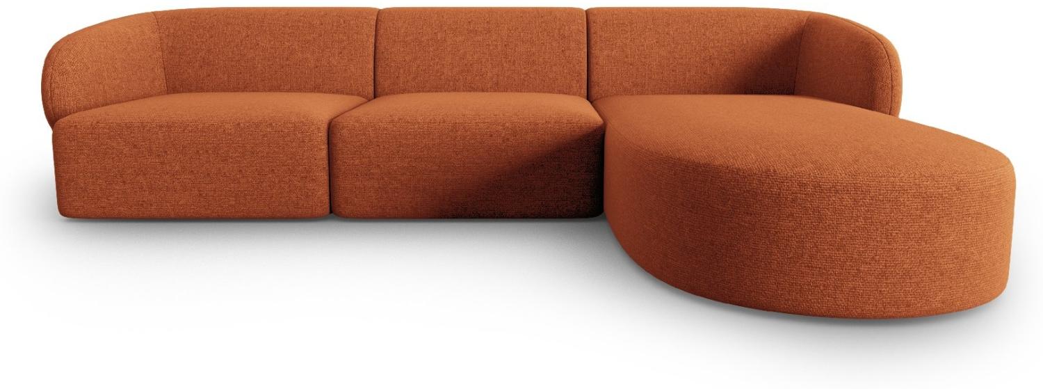 Micadoni Modulares Ecksofa Shane 4-Sitzer Rechts Chenille Terrakotta Melange Bild 1