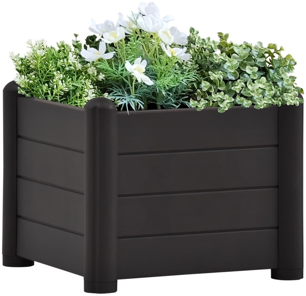 vidaXL Garten-Hochbeet PP Anthrazit 43 x 43 x 35 cm 313973 Bild 1