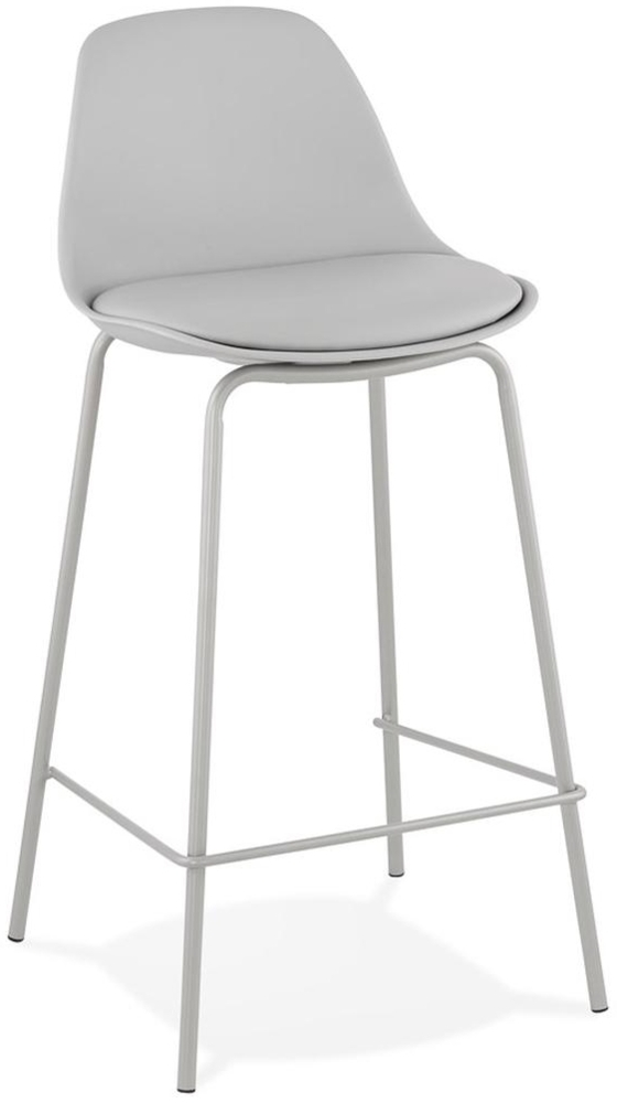 Kadima Design Thekenstuhl Kunstleder | 42 cm Breite | Ergonomisch Robust Pflegeleicht | Grau | Sitzhocker Bild 1