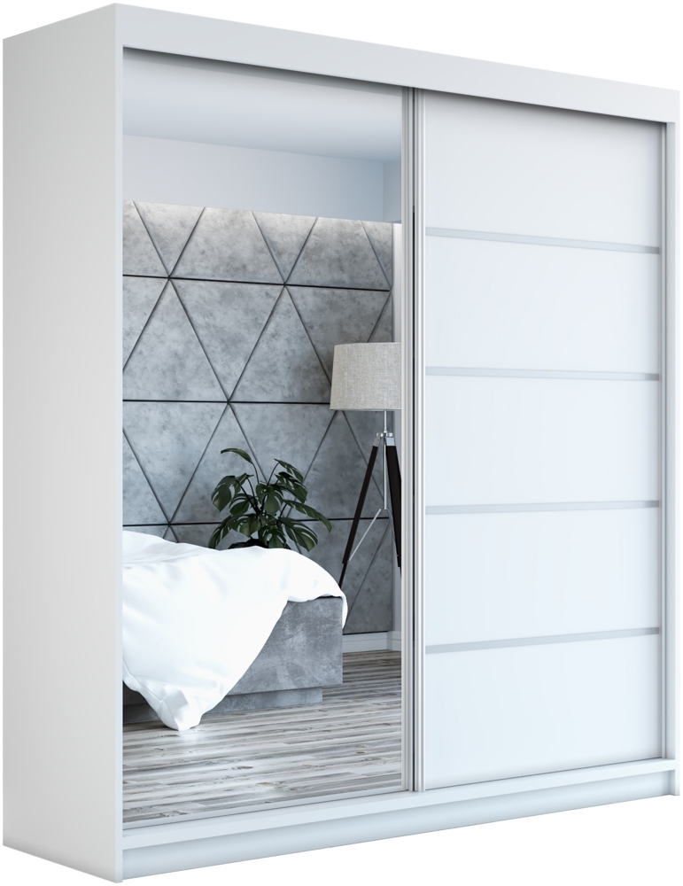 A&J MöbelLand Schwebetürenschrank GAP 160 cm mit Spiegel Bild 1