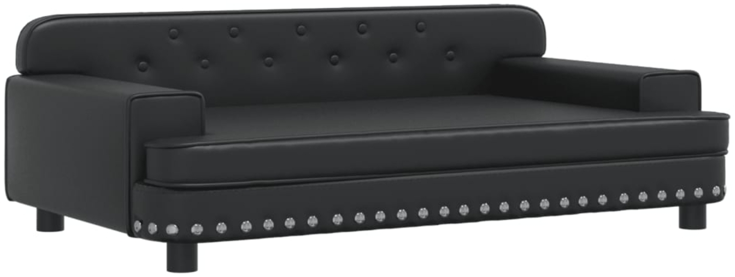 vidaXL Kindersofa Schwarz 90x53x30 cm Kunstleder 3196287 Bild 1