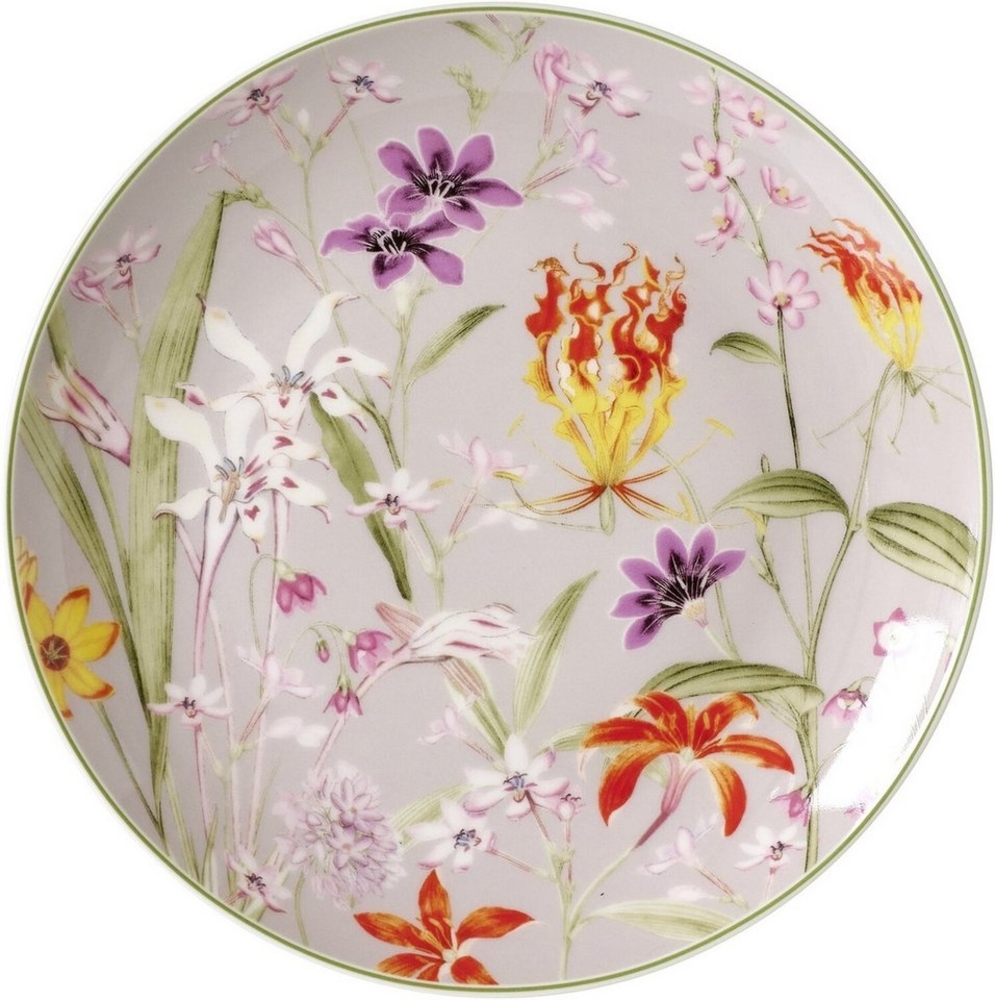 Geschirr-Serie Flora grau - Dessertteller Volldekor Flora grau Bild 1