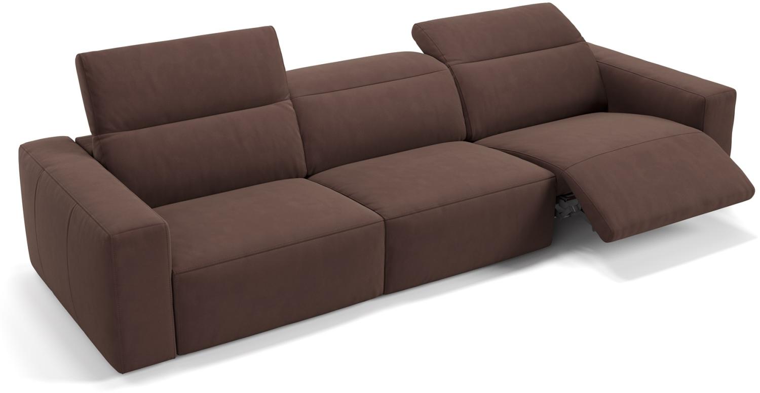 Sofanella Stoffsofa LENOLA Dreisitzer Stoffgarnitur XXL-Couch in Dunkelbraun Bild 1