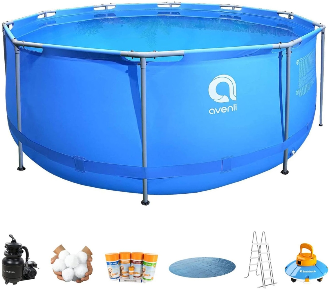 Avenli Frame Pool Rondo 366x122 cm - Komplettset Comfort Clean Bild 1