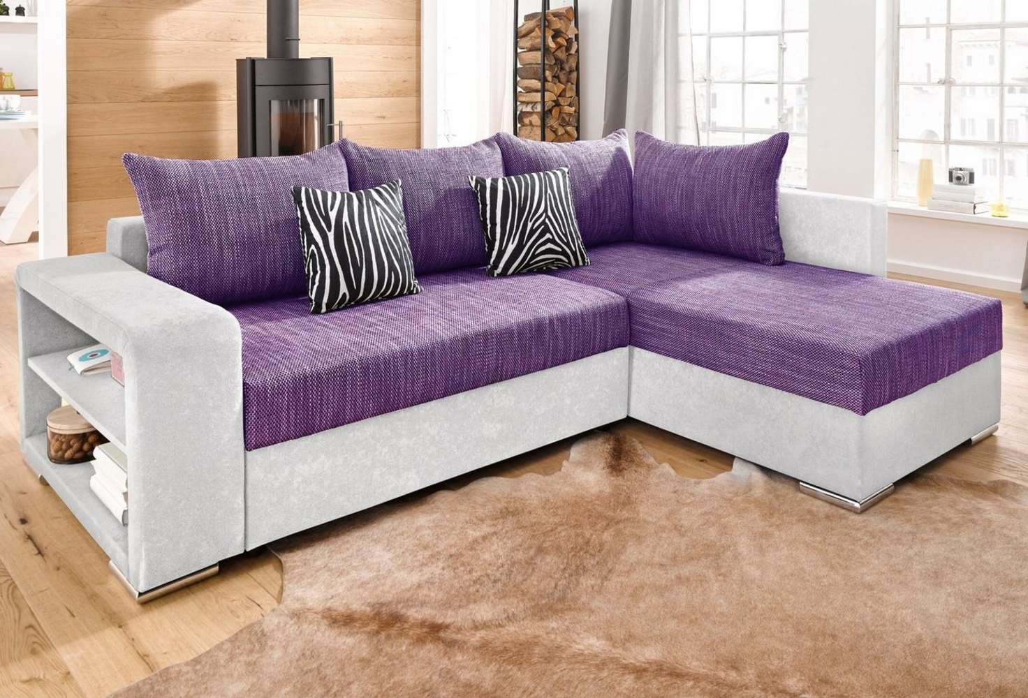 COLLECTION AB Ecksofa John L-Form, mit Bettfunktion, wahlweise mit Federkern Bild 1