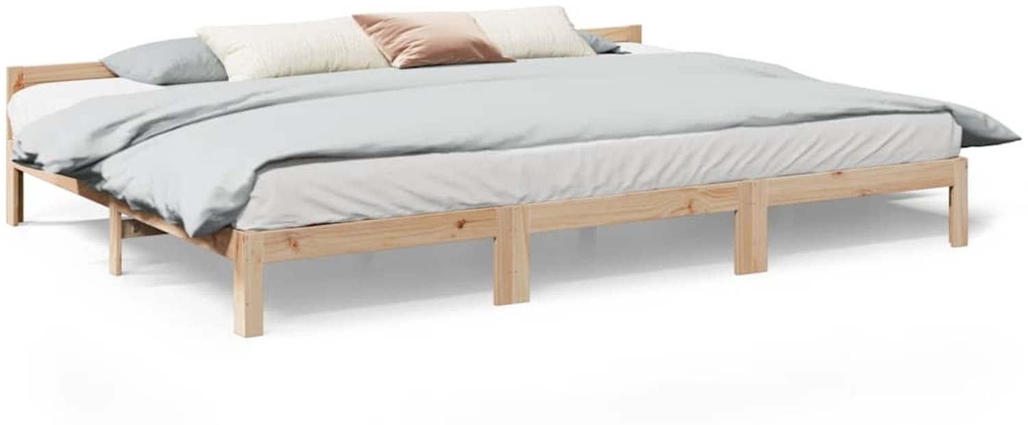 vidaXL Familienbett ohne Matratze 240x200 cm Massivholz Kiefer 3324571 Bild 1