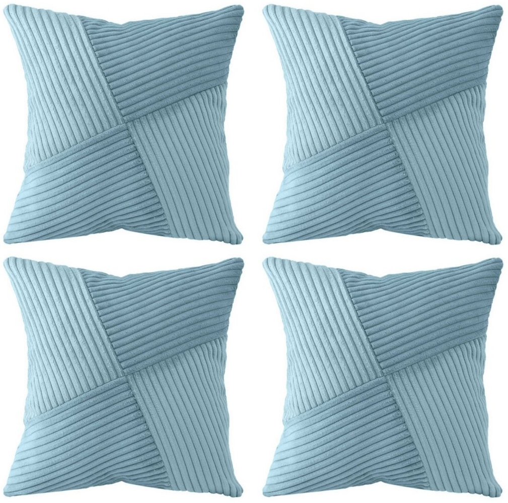 Amilian Kissenhüllen - 4er Set Kissenbezug, Kissenbezüge - Zierkissenbezüge, (4 Stück), 40x40 cm, Kissenhülle für Sofakissen, Dekokissen, Zierkissen, Kissen Bild 1