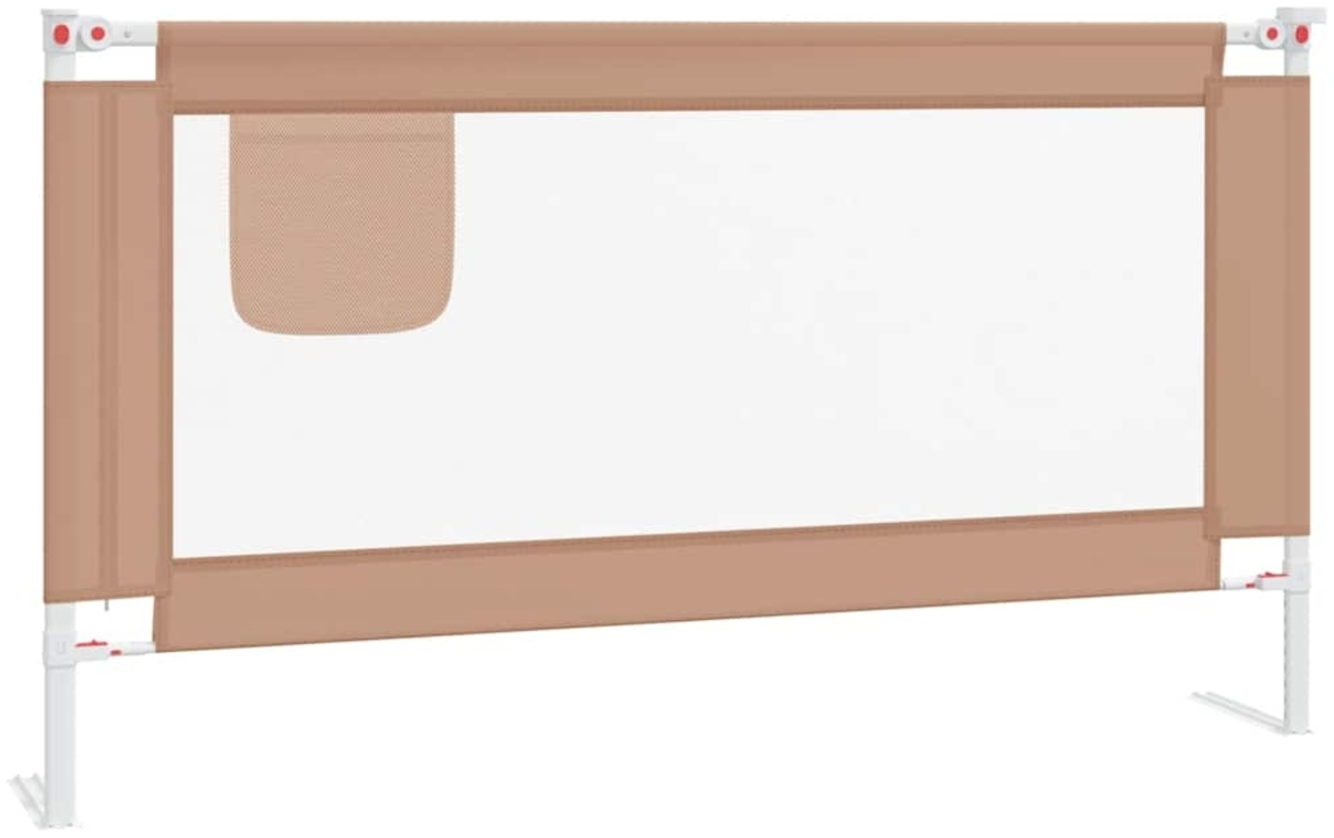 Kleinkind-Bettschutzgitter Taupe 150x25 cm Stoff Bild 1