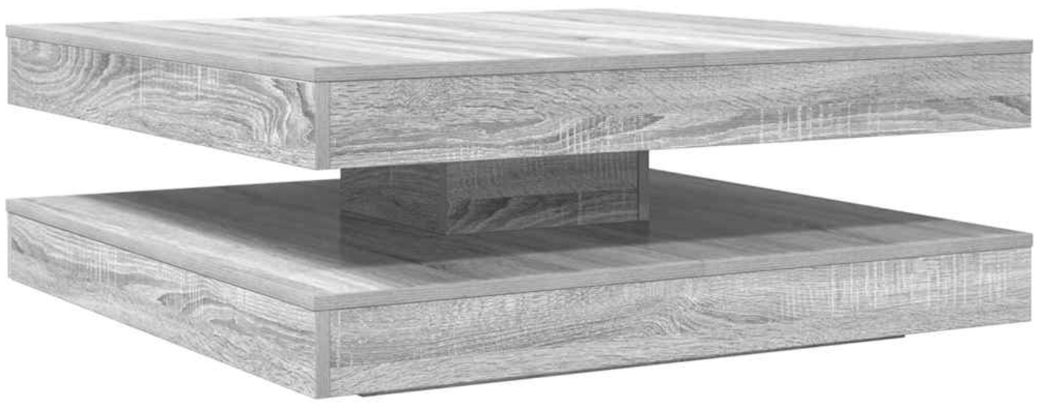 vidaXL Couchtisch 360-Grad Drehbar Grau Sonoma 90x90x34,5 cm 3321356 Bild 1