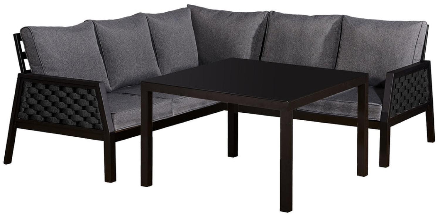 Luxus Premium Garten Design Lounge schwarz Alu Sitzgruppe Gartenmöbel NEU Bild 1