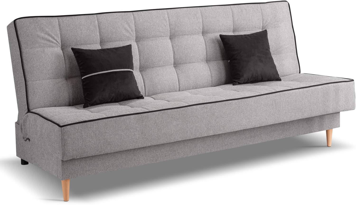 Schlafsofa (B/H/T: 199x91x91 cm) in Hellgrau Bild 1