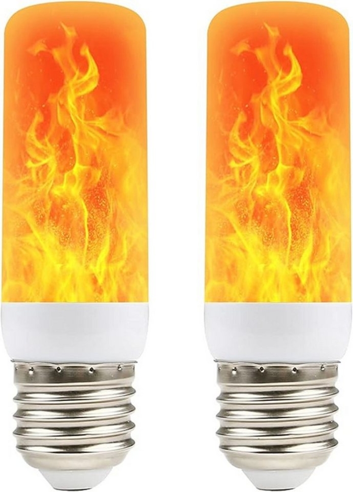 autolock Strahler Flammen Licht, Glühbirne E27 Flammeneffekt Licht,Flackernde (2-St), Effekt LED Außenleuchte Flackerlicht Flammenlampe Bild 1