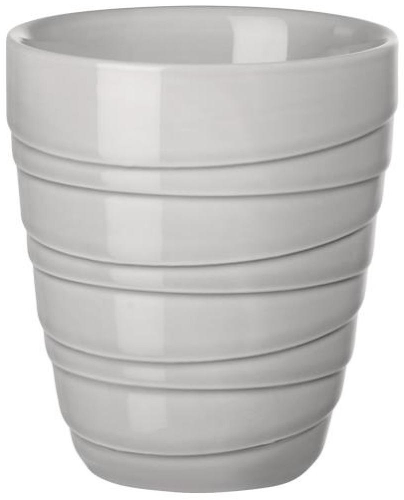 ASA Selection thermo Thermobecher Twisted, Kaffeebecher, Kaffee Becher, Tasse, Porzellan, Grau, 200 ml, 33713024 Bild 1