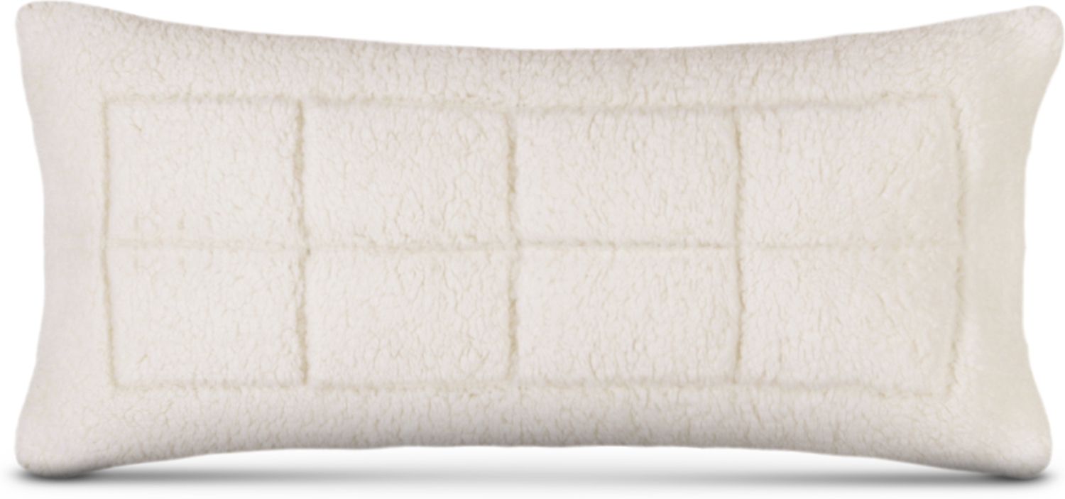 Kissenhülle 40x80cm - Sherpa-Fleece - Kuscheliger Bezug mit Reißverschluss - ideal als Dekokissen Schlafkissen Sofakissen - Öko Tex Bild 1