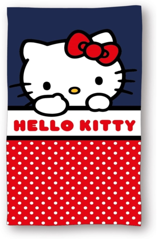 Hello Kitty Badehandtuch Strandtuch 70x140 cm aus Baumwolle – saugfähig & weich Bild 1