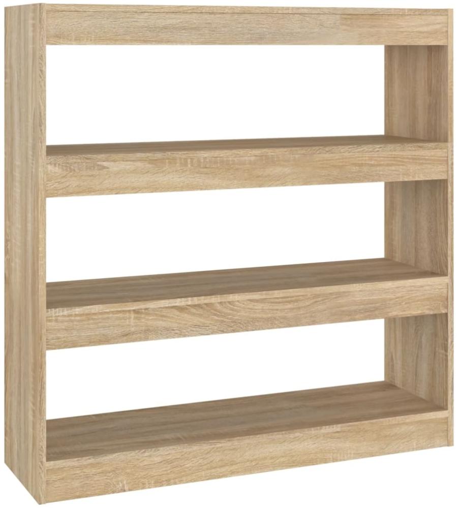 vidaXL Bücherregal/Raumteiler Sonoma-Eiche 100x30x103 cm 811748 Bild 1