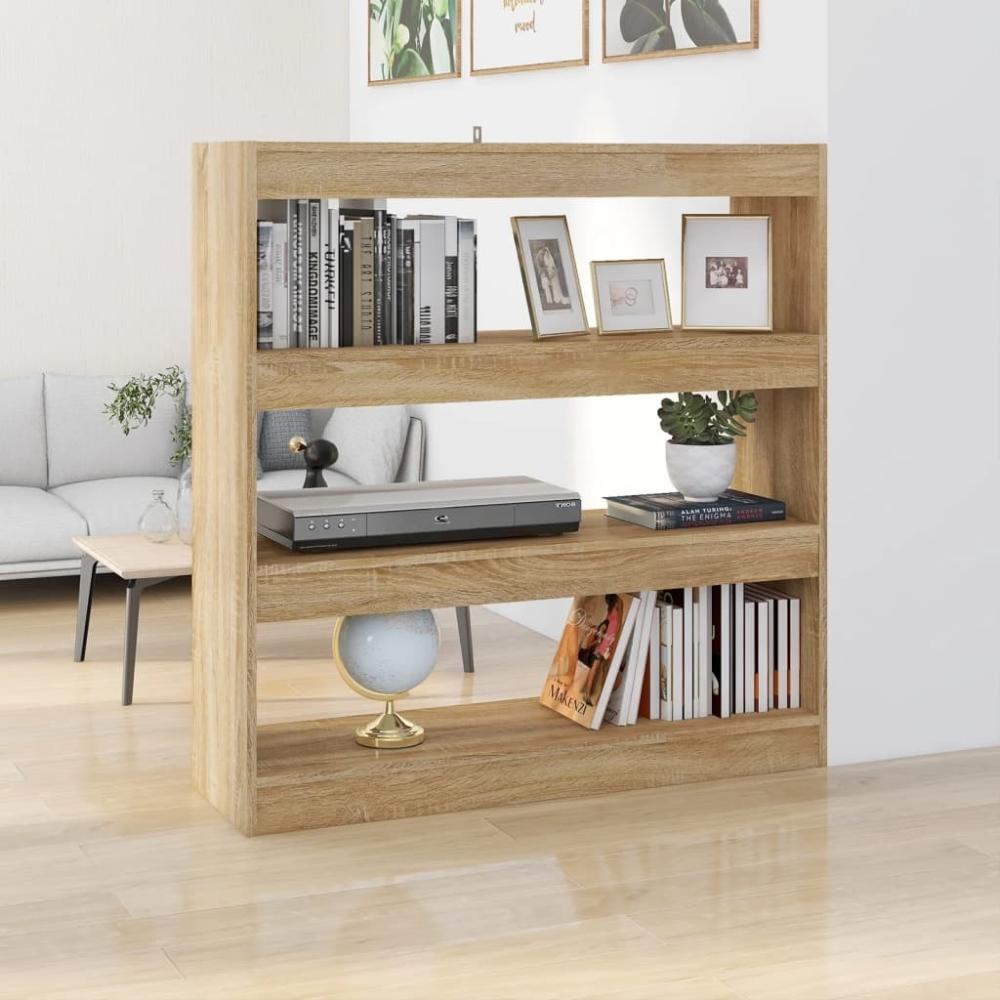 vidaXL Bücherregal/Raumteiler Sonoma-Eiche 100 x 30 x 103 cm 811748 Bild 1