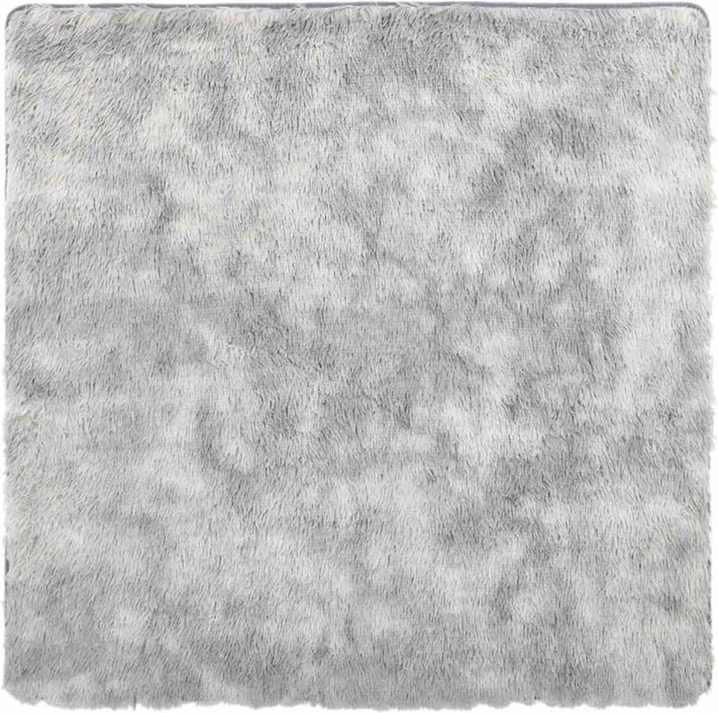 vidaXL Teppich Shaggy Hochflor NAVARRA Hellgrau 200x200 cm Polyester 4102882 Bild 1