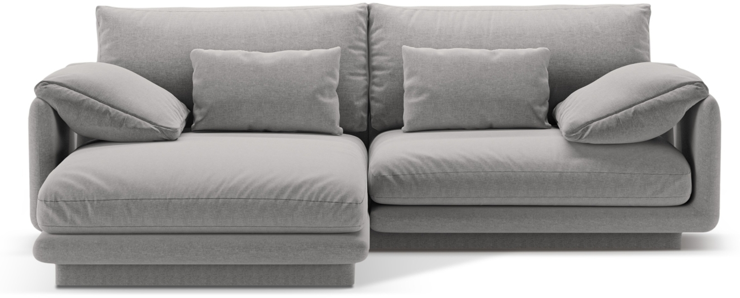 Micadoni Ecksofa Torino 3-Sitzer Strukturierter Stoff Hellgrau Links Bild 1