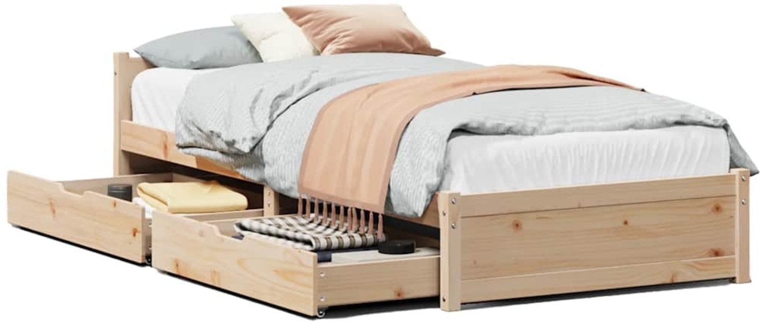 vidaXL Massivholzbett ohne Matratze 90x200 Kiefernholz 3301682 Bild 1