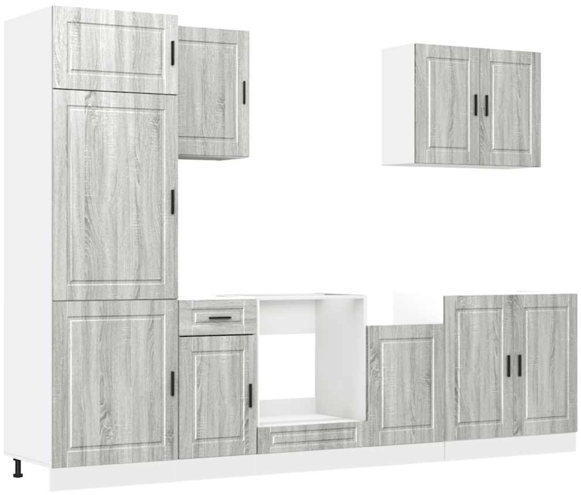 vidaXL 7-tlg. Küchenschrank-Set Porto Grau Sonoma Holzwerkstoff 3314787 Bild 1